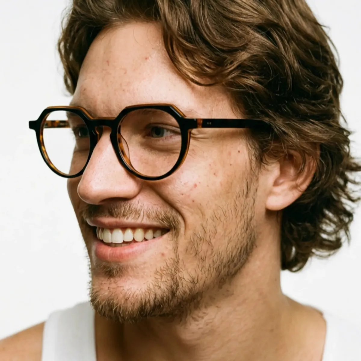 Alkes - Men's Cut-Corner Optical Glasses| Binocle Eyewear