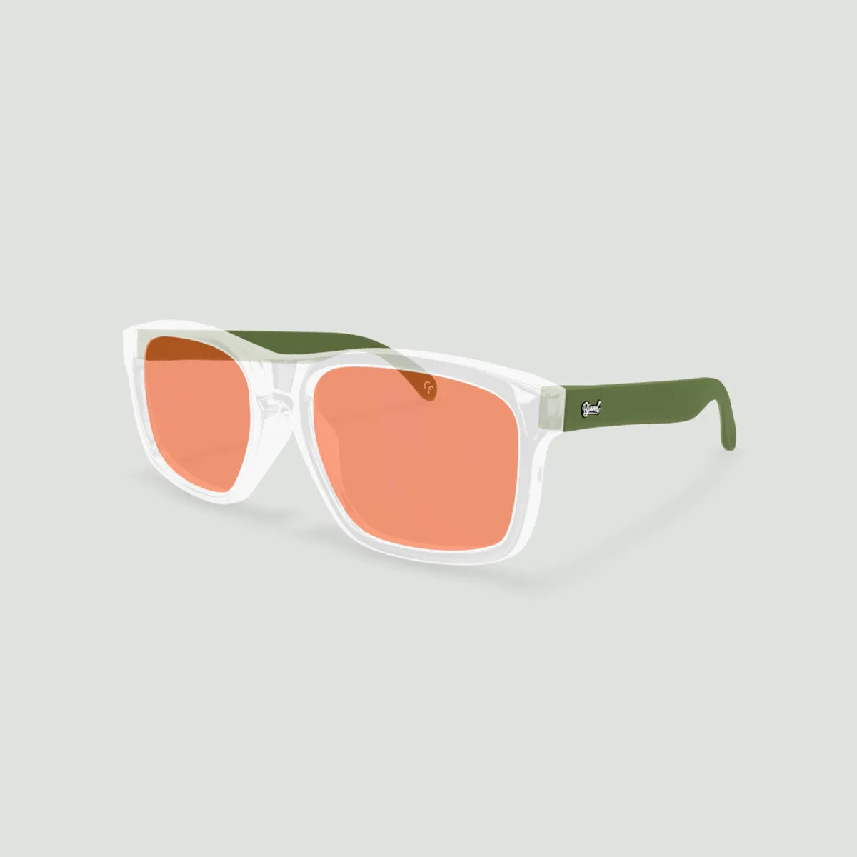 Lunettes anti-lumière bleue 90% – Daytona transparent – Kaki – Protection maximale