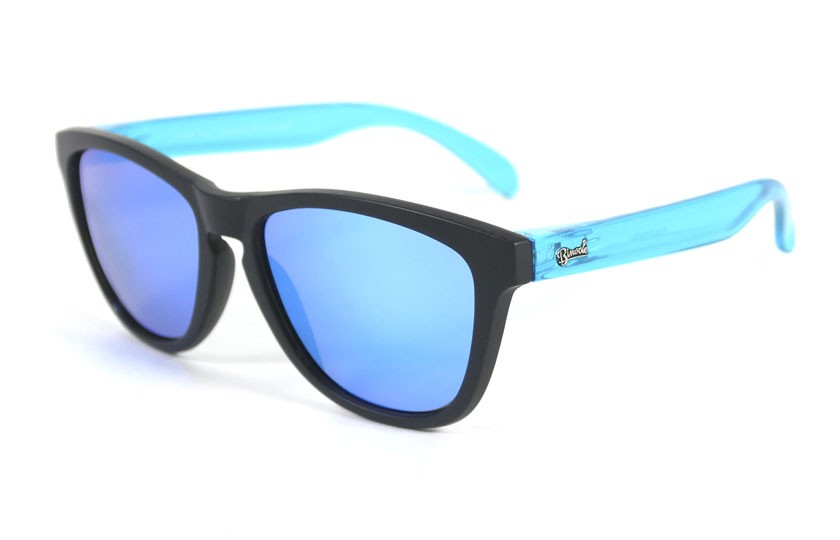 Black - Ice blue glasses- Light Blue