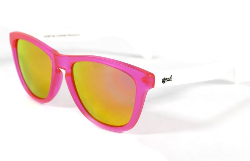 Pink - Pink glasses - White