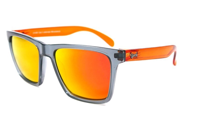 Grey - Glasses Red Fire - Orange