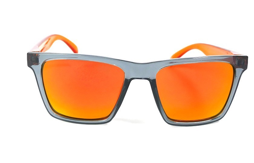 Grey - Glasses Red Fire - Orange