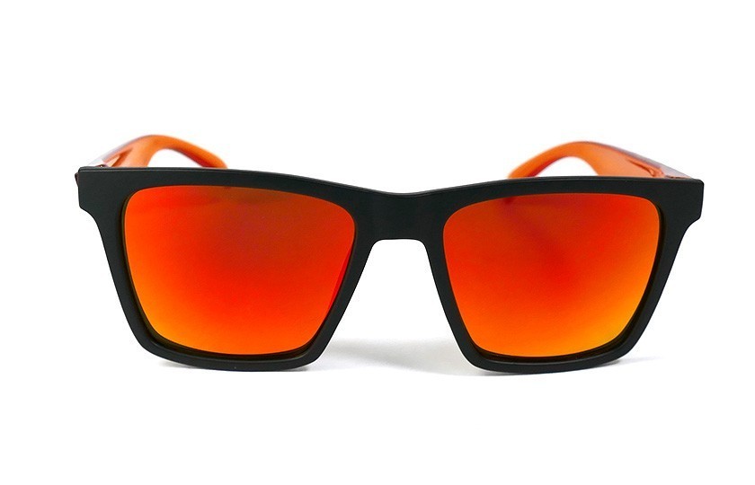 Black - Glasses Red Fire - Orange