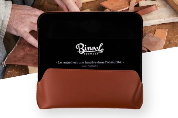 Pochette cuir Binocle