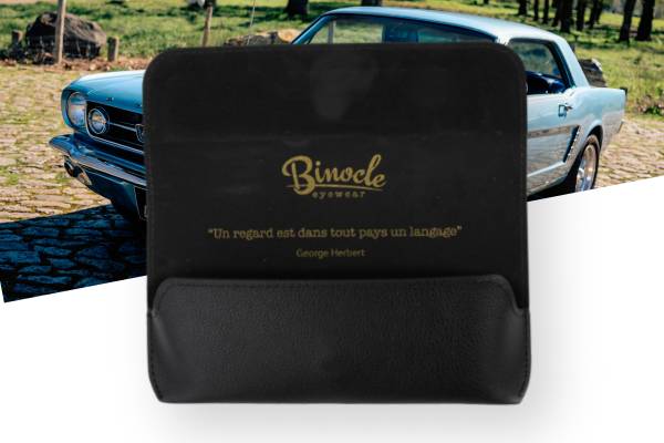 Pochette cuir Binocle
